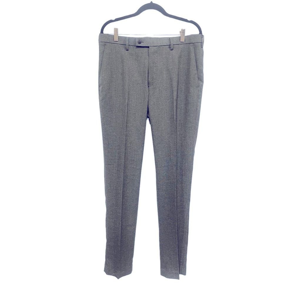 Uniqlo AirSense Pants (Wool-Like) 34x34 in Gray, Pleated Design